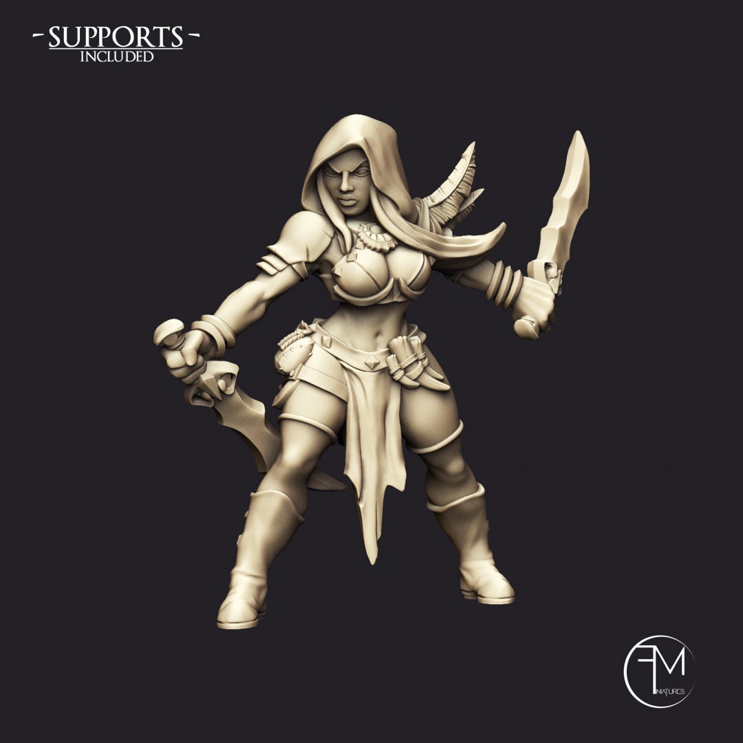 Livia | Assassin Heroine | 32mm Scale | Medium | Amazons! | Francesca Musumeci