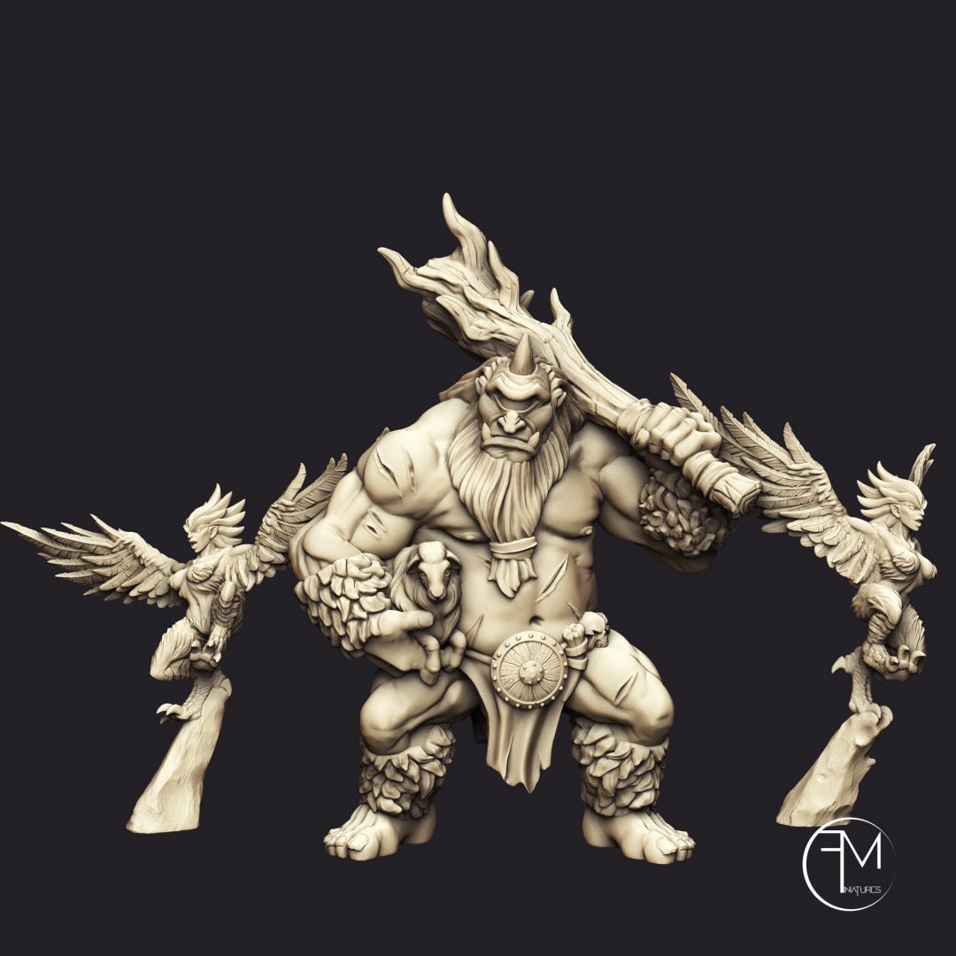 Cyclope and Harpies | 32mm Scale | Large | Amazons! | Francesca Musumeci