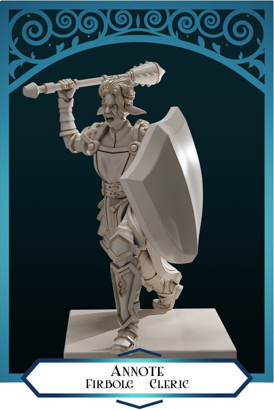Firbolg Cleric | Annote | Medium | DND is a Woman | The Printing Goes Ever On