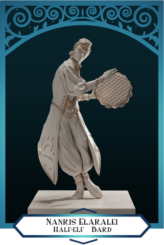 Half-Elf Bard | Nanris Elaralei | Medium | DND is a Woman | The Printing Goes Ever On