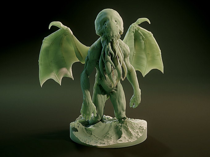 Cthulhu | 60mm Base | 100mm Tall | 32mm Scale | D&D | Brayan Nafarrate | Lovecraftian Bestiary