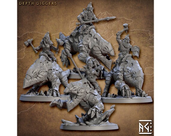 Depth Riders | Bulette Riders | Large | Gnomes of Golemmar | Artisan Guild