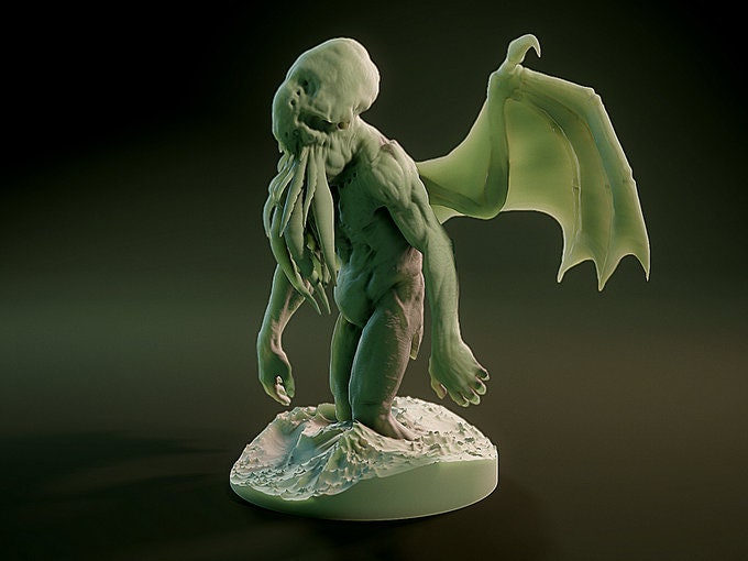 Cthulhu | 60mm Base | 100mm Tall | 32mm Scale | D&D | Brayan Nafarrate | Lovecraftian Bestiary