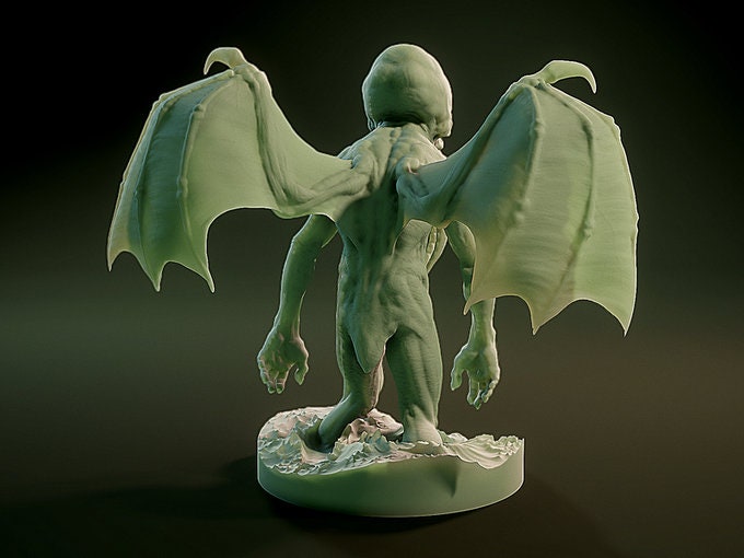 Cthulhu | 60mm Base | 100mm Tall | 32mm Scale | D&D | Brayan Nafarrate | Lovecraftian Bestiary