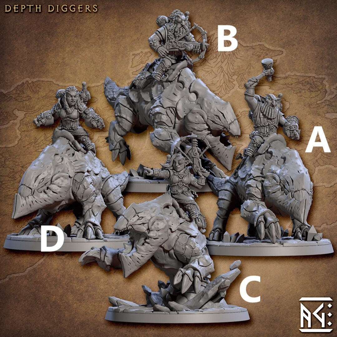 Depth Riders | Bulette Riders | Large | Gnomes of Golemmar | Artisan Guild