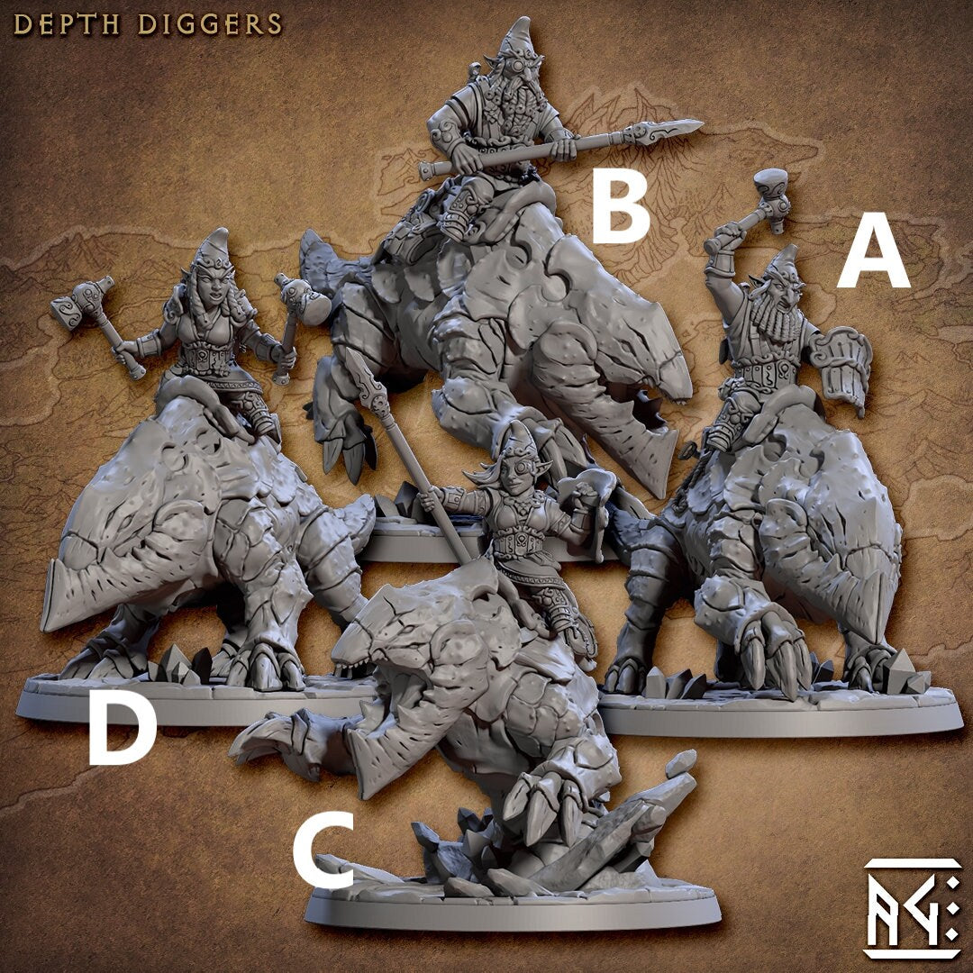 Depth Riders | Bulette Riders | Large | Gnomes of Golemmar | Artisan Guild