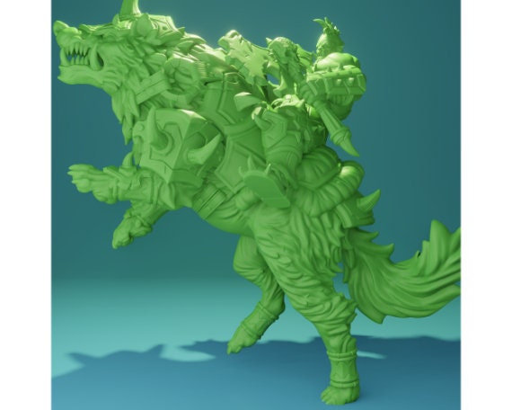 Orc on Wolf Mount | Huge | 3 Variants | 32mm Scale | Brayan Nafarrate | Bestiary Vol. 6