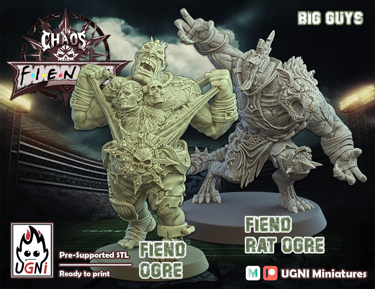 Chaos F.I.E.N.D.S | 15 Models | Fantasy Football | Ugni Miniatures