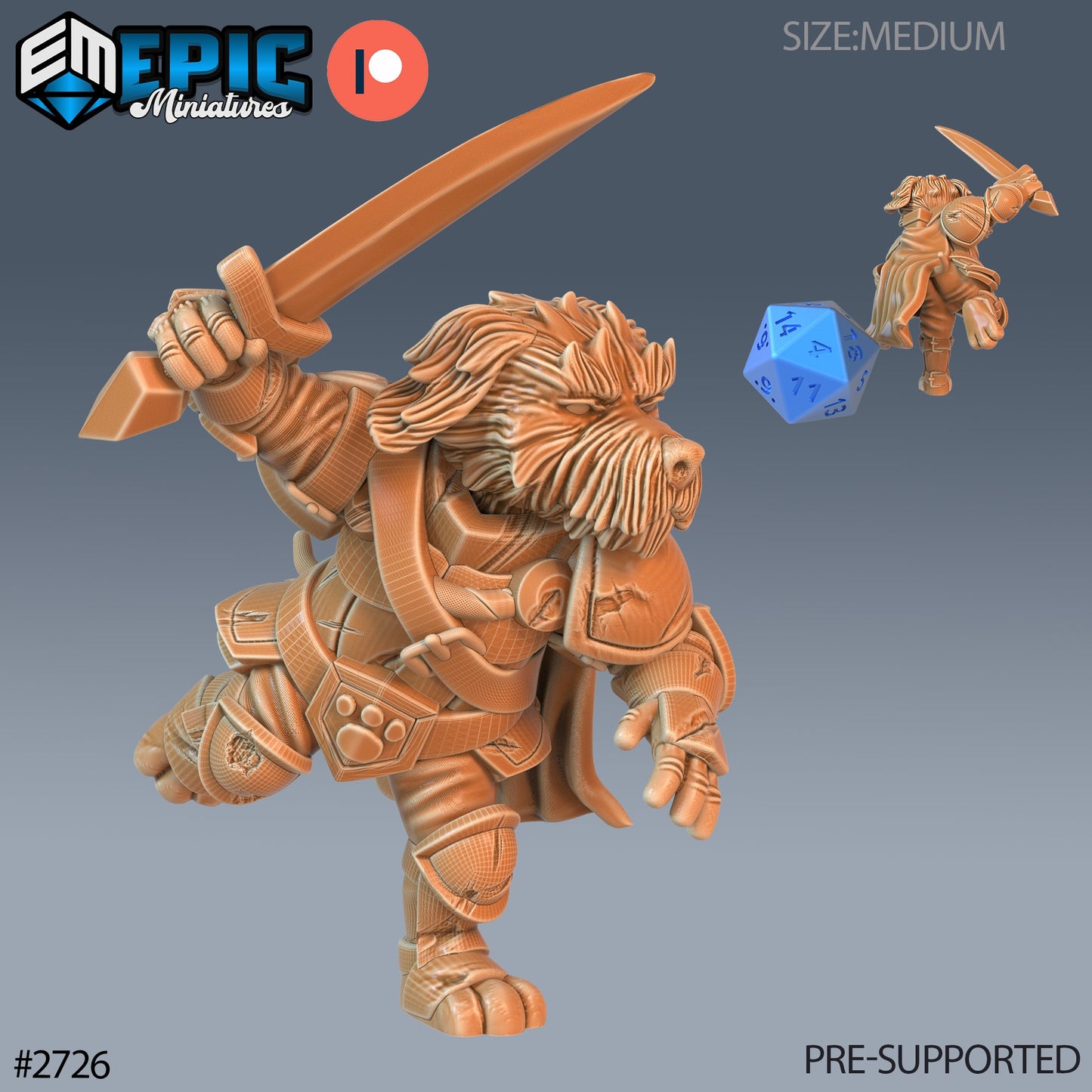 Dogfolk Tribe | 8 Options | Medium | 28mm | Wild Winter Holidays | Epic Miniatures