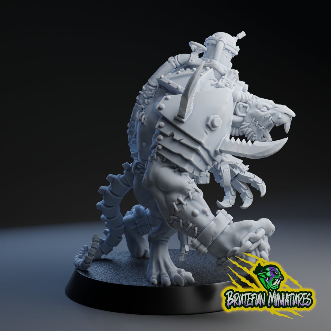Tech Rat Ogre | Fantasy Football | Tech Rats | BruteFun Minatures