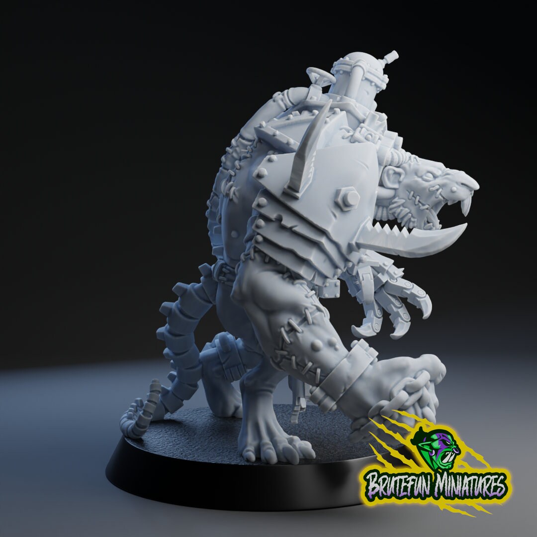 Tech Rat Ogre | Fantasy Football | Tech Rats | BruteFun Minatures