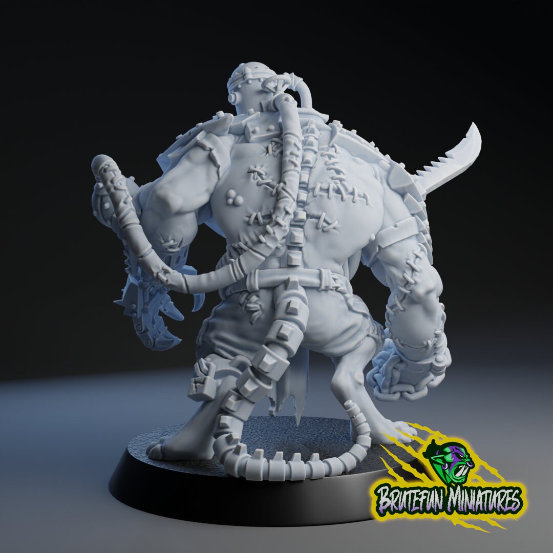 Tech Rat Ogre | Fantasy Football | Tech Rats | BruteFun Minatures