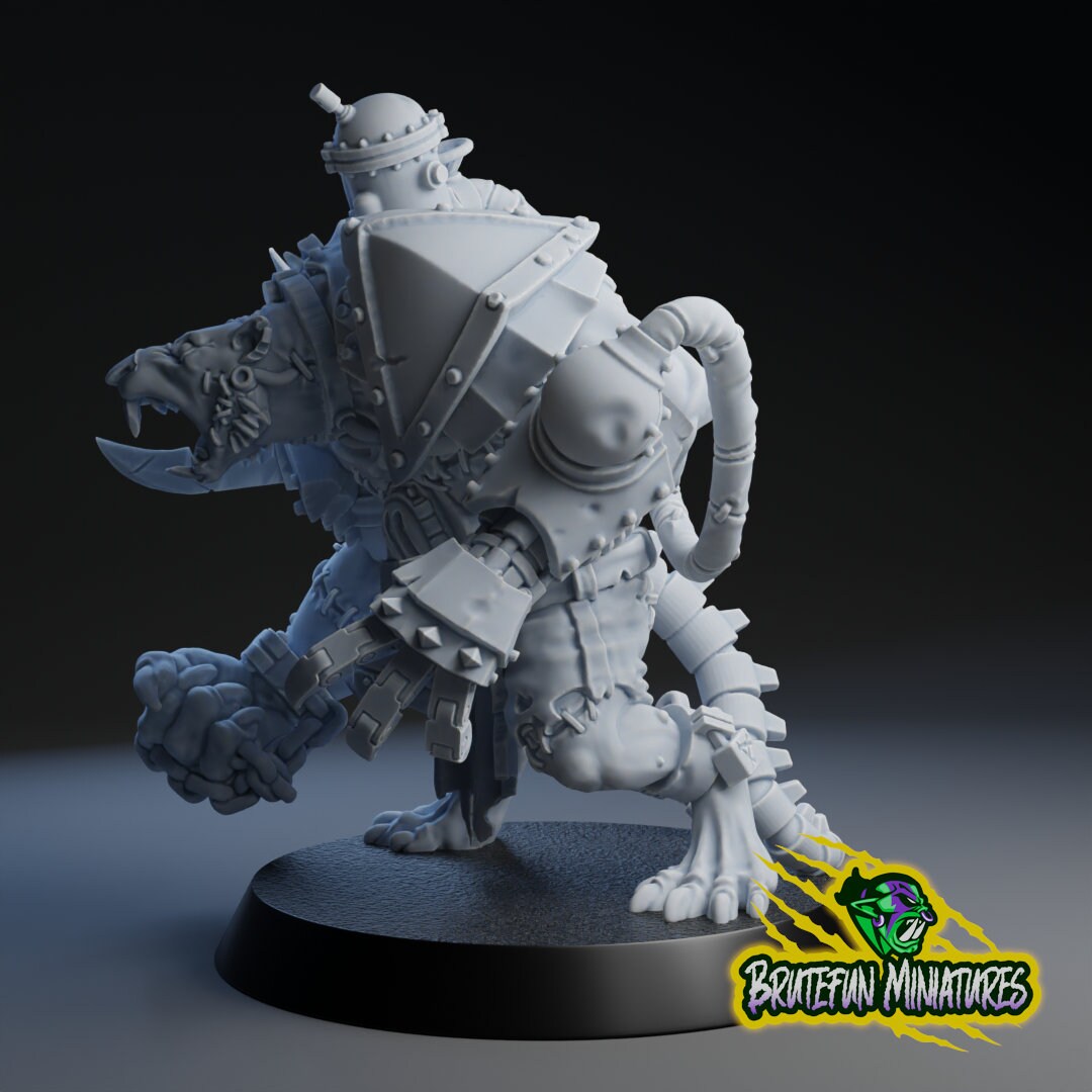 Tech Rat Ogre | Fantasy Football | Tech Rats | BruteFun Minatures
