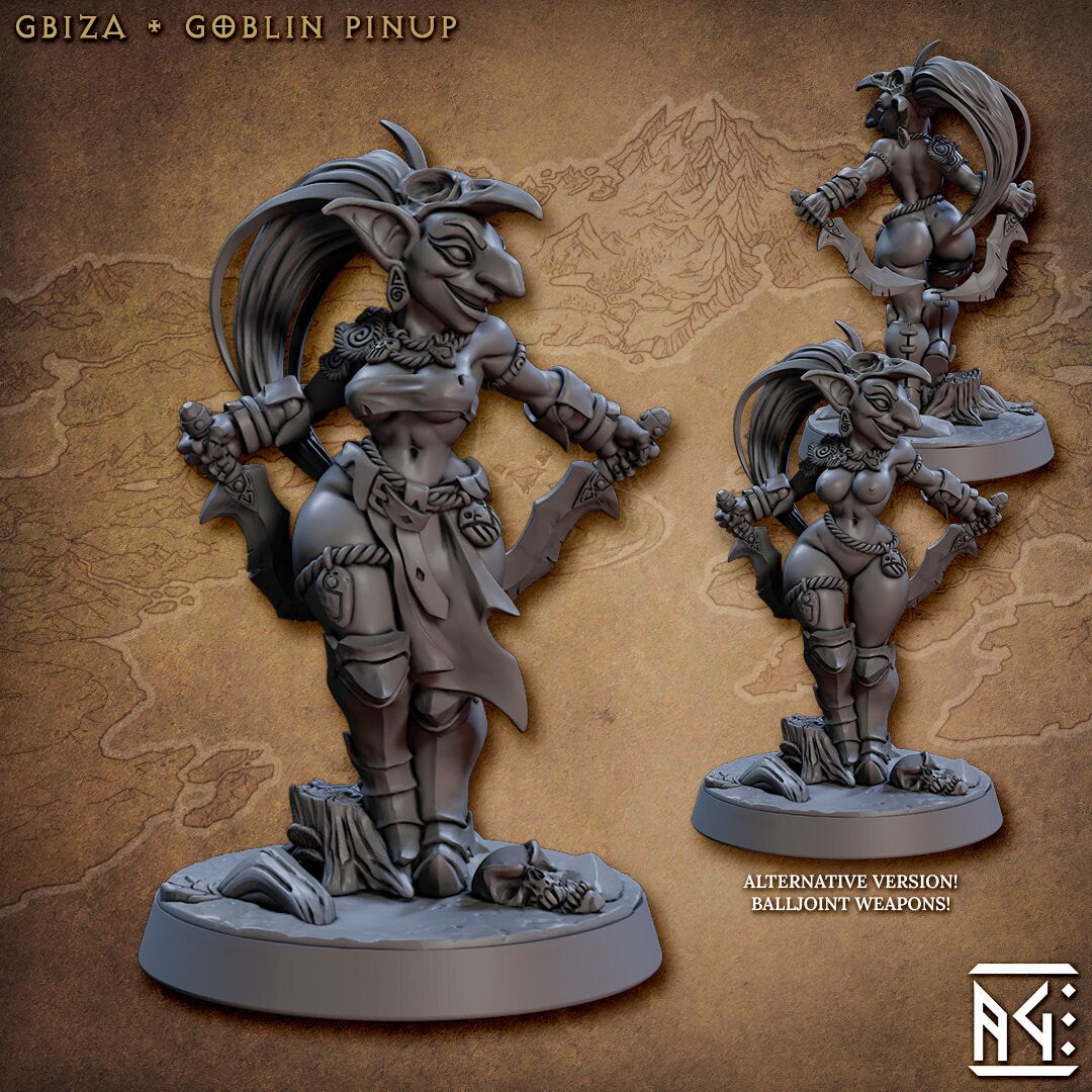 Gbiza | Goblin Pinup | Medium | 32mm | Artisan Guild | Faldor Goblins