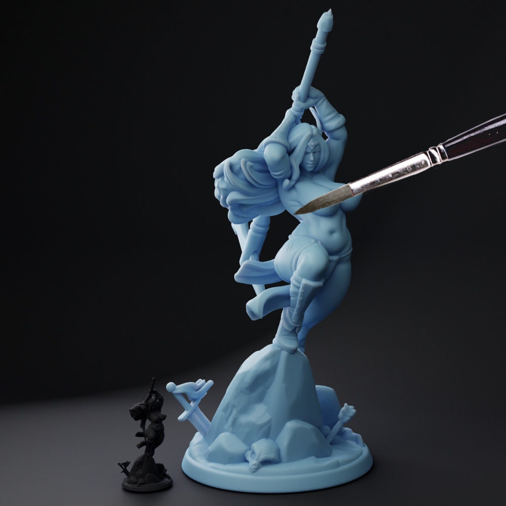 Thitania the Barbarian Statue | NSFW Option | DND | Twin Goddess Miniatures