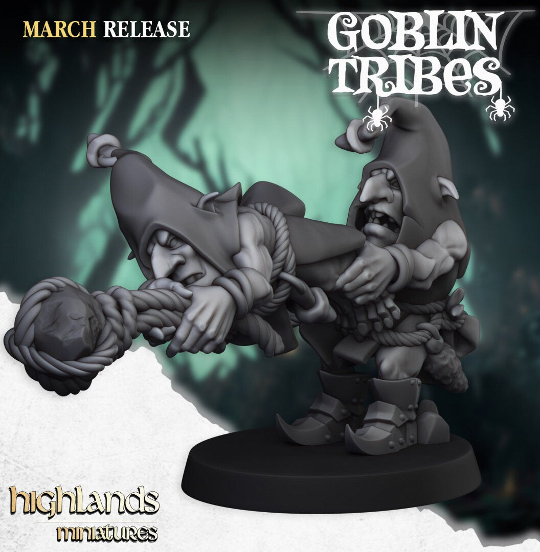 Stonethrowers x5 | Medium | Goblin Tribes | Highlands Miniatures