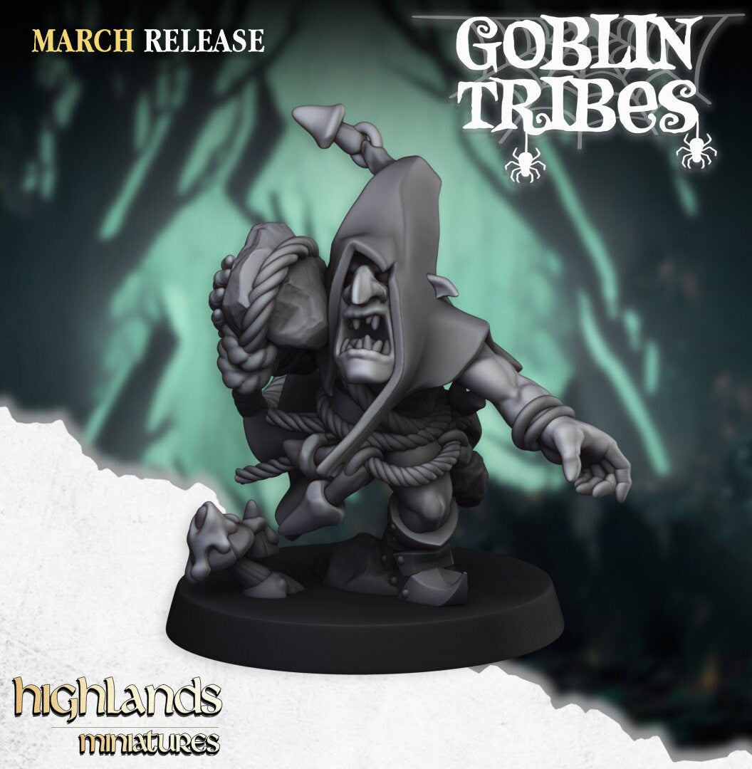 Stonethrowers x5 | Medium | Goblin Tribes | Highlands Miniatures