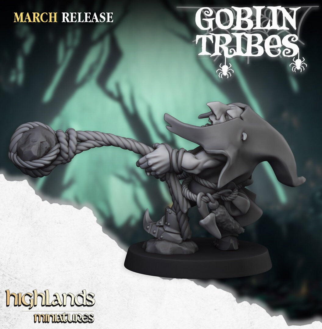 Stonethrowers x5 | Medium | Goblin Tribes | Highlands Miniatures