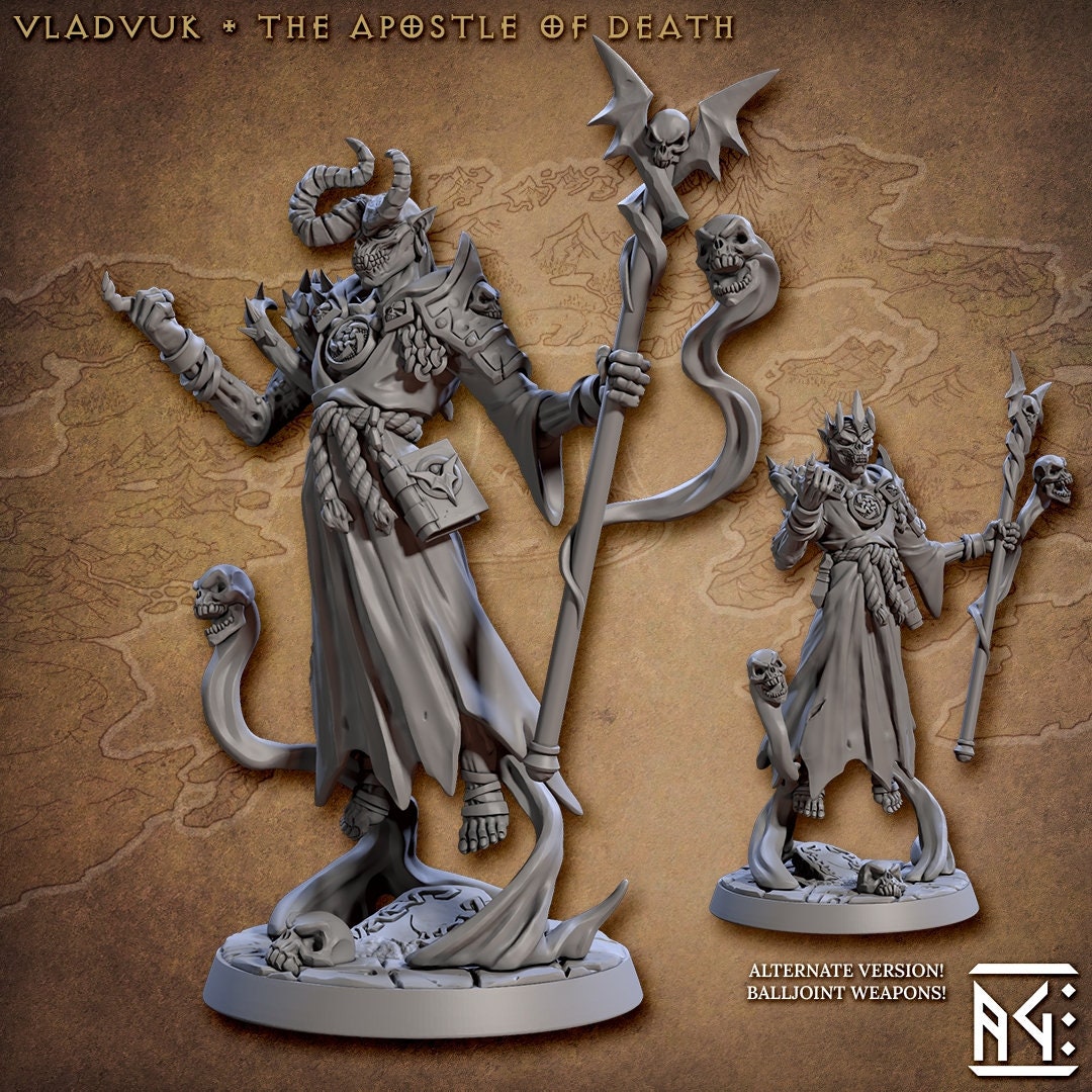 Vladjvuk the Apostle of Death | Medium | 32mm Horrors of Rodburg Barrows | AG