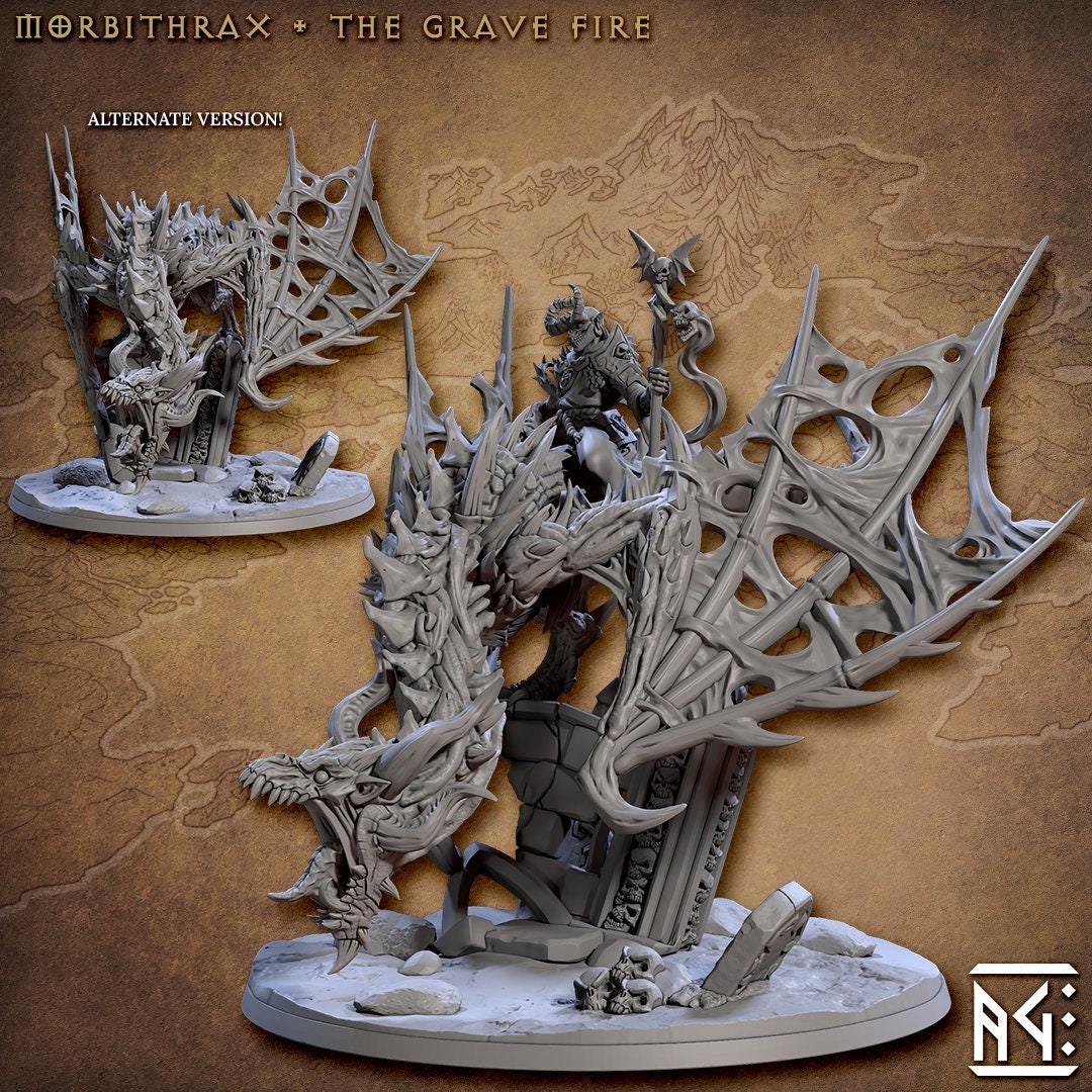 Morbithrax the Grave Fire | 100mm Base | 32mm Horrors of Rodburg Barrows | AG
