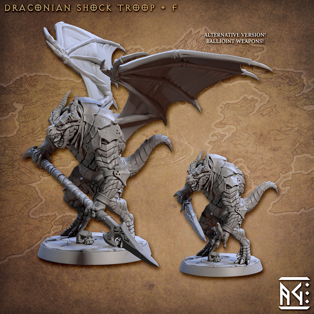 Draconian Shock Troops | Medium | 32mm | AG | Draconian Scourge
