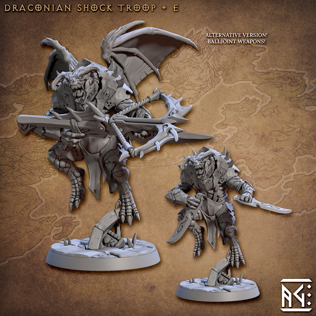 Draconian Shock Troops | Medium | 32mm | AG | Draconian Scourge