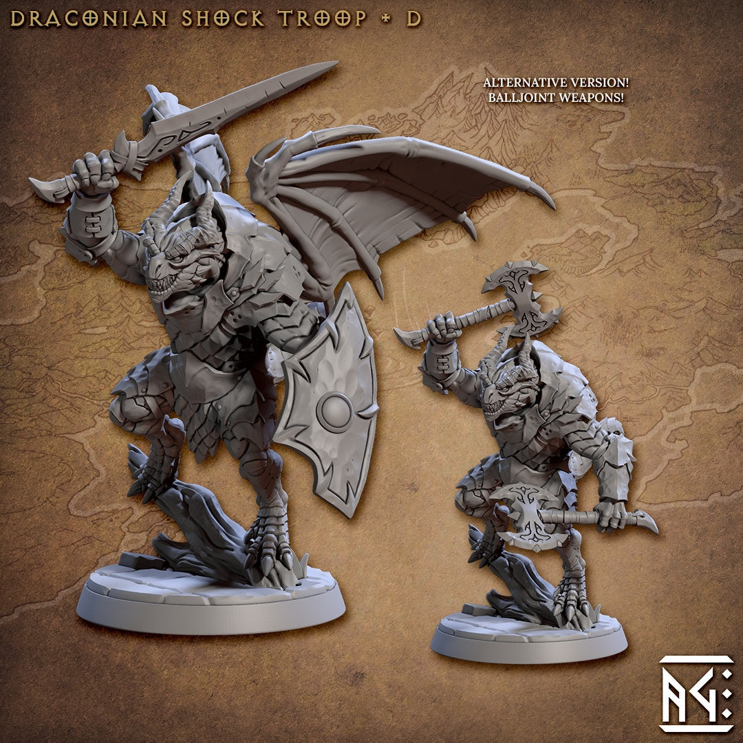 Draconian Shock Troops | Medium | 32mm | AG | Draconian Scourge