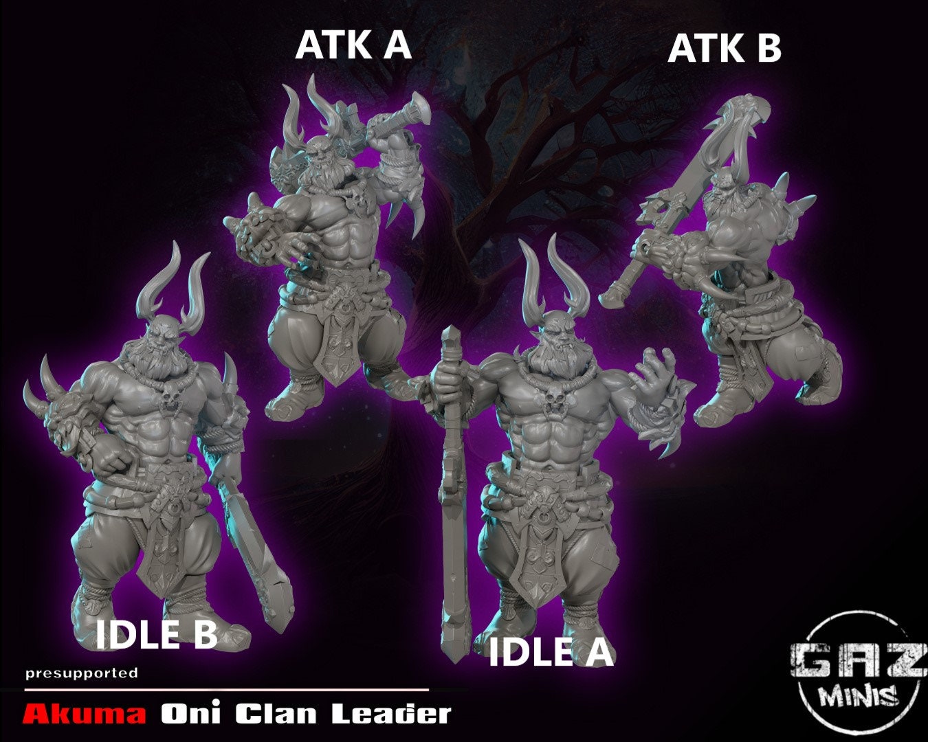 Akuma | Oni Clan Leader | Medium | 32mm | Gaz Minis