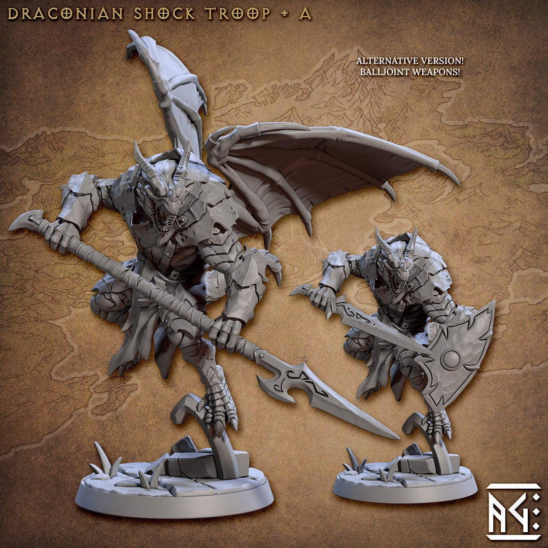 Draconian Shock Troops | Medium | 32mm | AG | Draconian Scourge