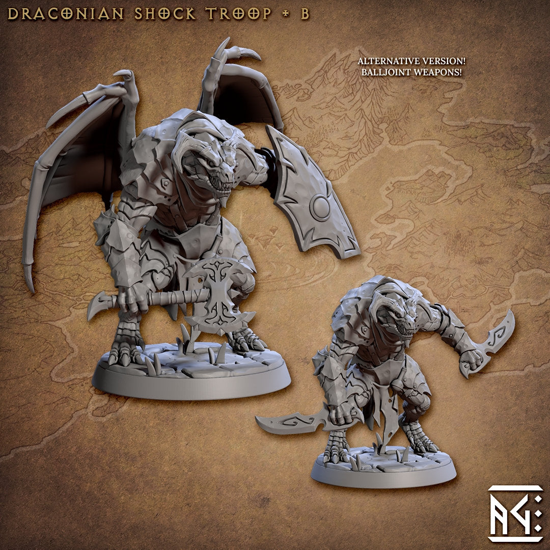 Draconian Shock Troops | Medium | 32mm | AG | Draconian Scourge
