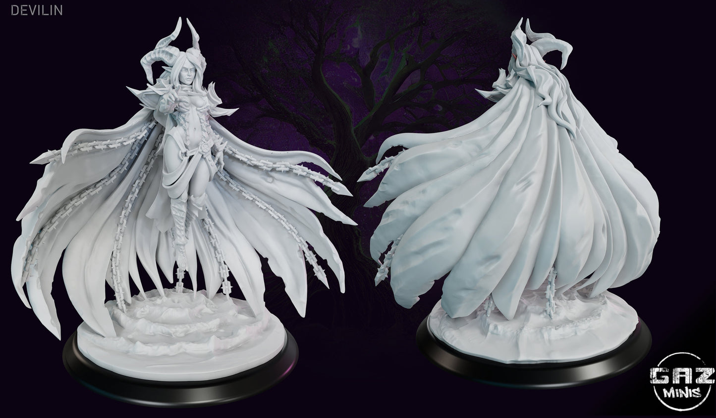 Devilin Witch Queen | Large | 50mm Base | Gaz Minis