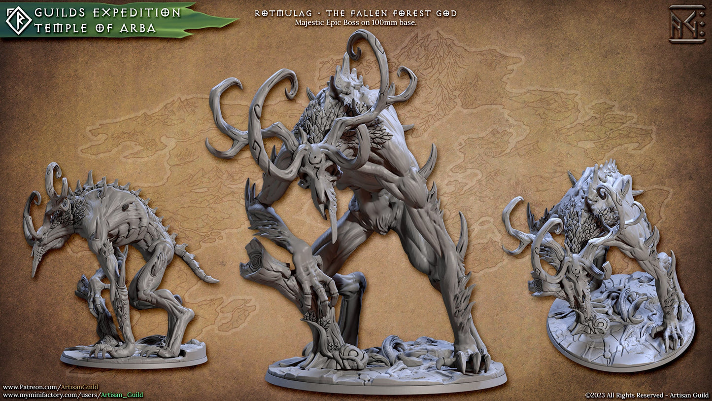 Rotmulag the Fallen Forest God | Gargantuan | 32mm | Artisan Guild | Golem Simulacra