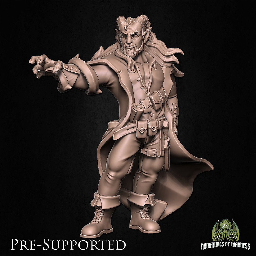Vincent Morthos | Tiefling Warlock | Medium | Miniatures of Madness