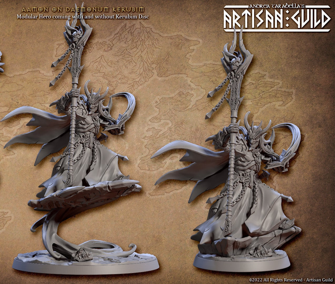 Aamon on Daemon Kerubim | Medium/Large | 32mm Scale | The Demon King Spawn | Artisan Guild