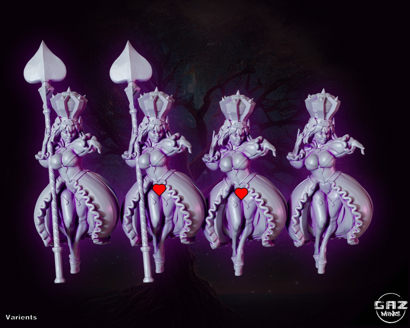 Queen of Spades | NSFW Options | Medium | 32mm | Gaz Minis