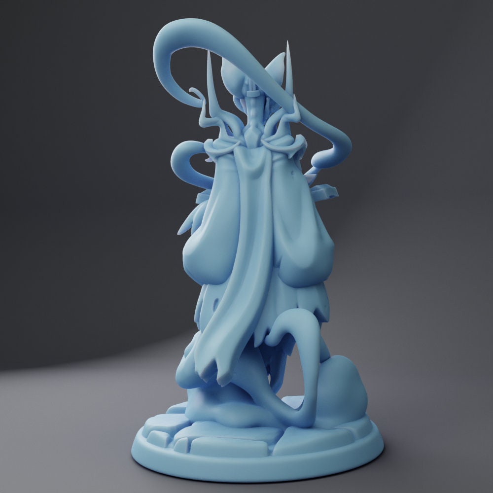 Cat Lich | Medium | 32mm | Level 99 Miniatures | Twin Goddess Miniatures | Dungeons and Dragons TTRPG