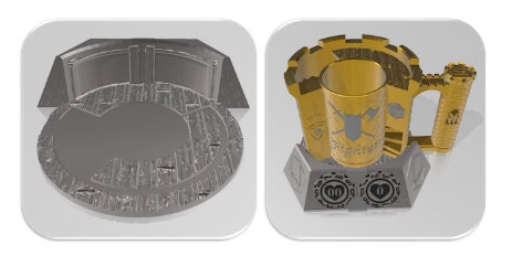 Paladin Dice Mug | Sip & Rollers | Dungeons and Dragons | TTRPG | Health Tracker | Dice Tower | Dungeon Master | Curations by Kira
