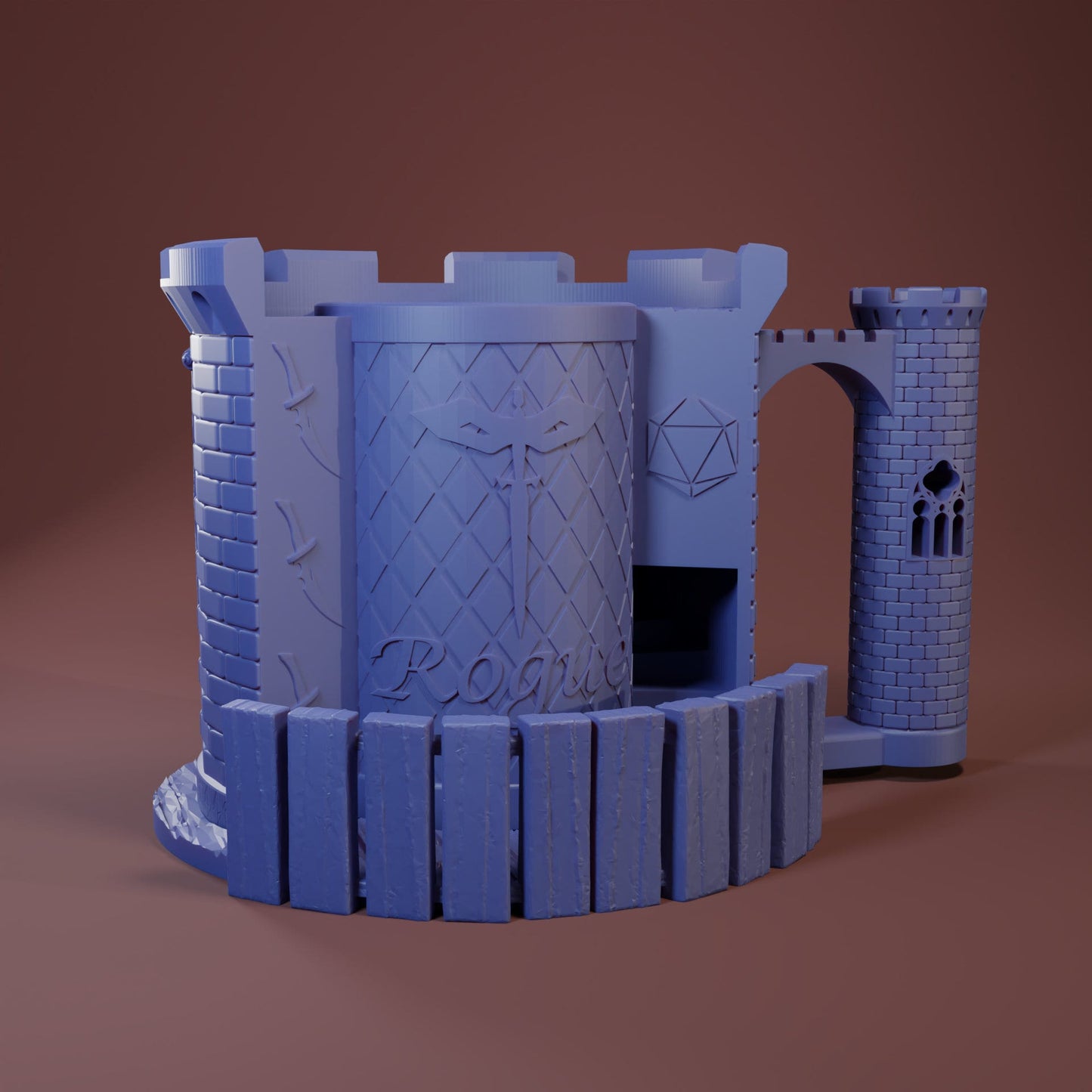 Rogue Dice Mug | Sip & Rollers | Dungeons and Dragons | TTRPG | Health Tracker | Dice Tower | Dungeon Master | Curations by Kira