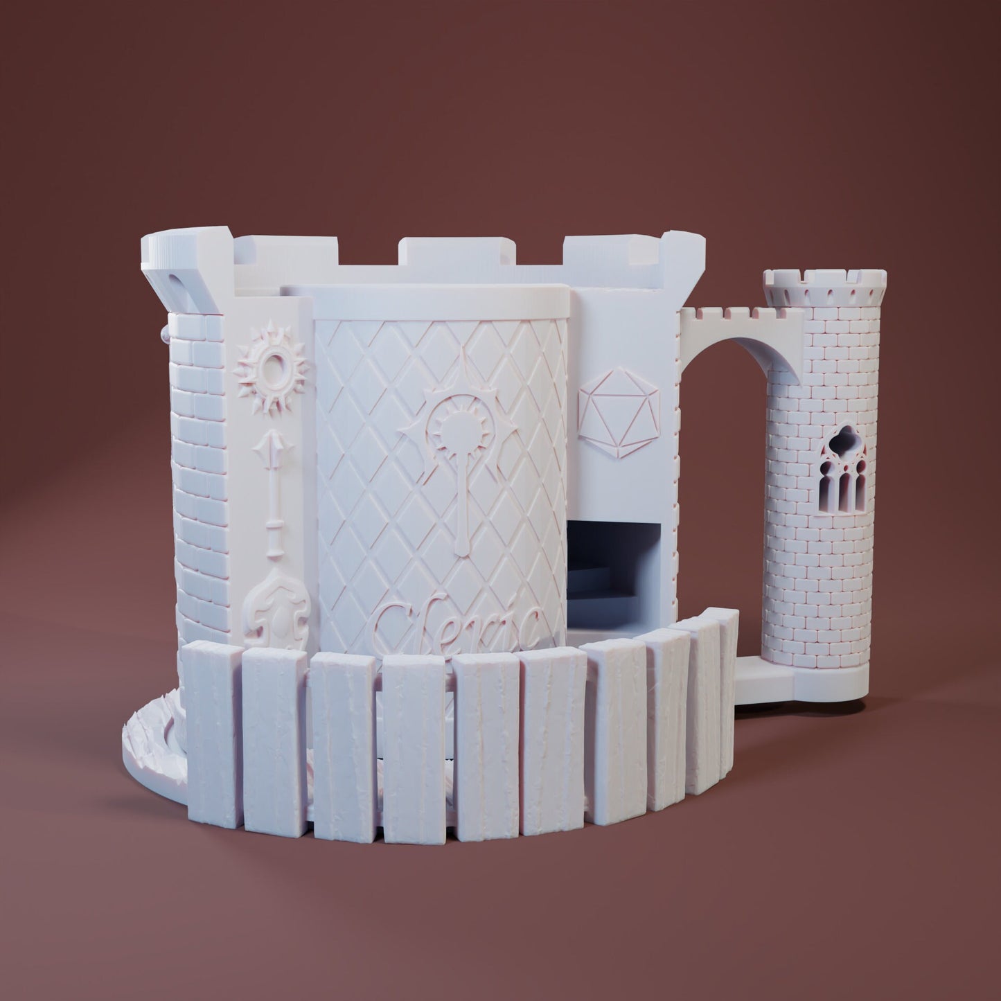 Cleric Dice Mug | Sip & Rollers | Dungeons and Dragons | TTRPG | Health Tracker | Dice Tower | Dungeon Master | Curations by Kira