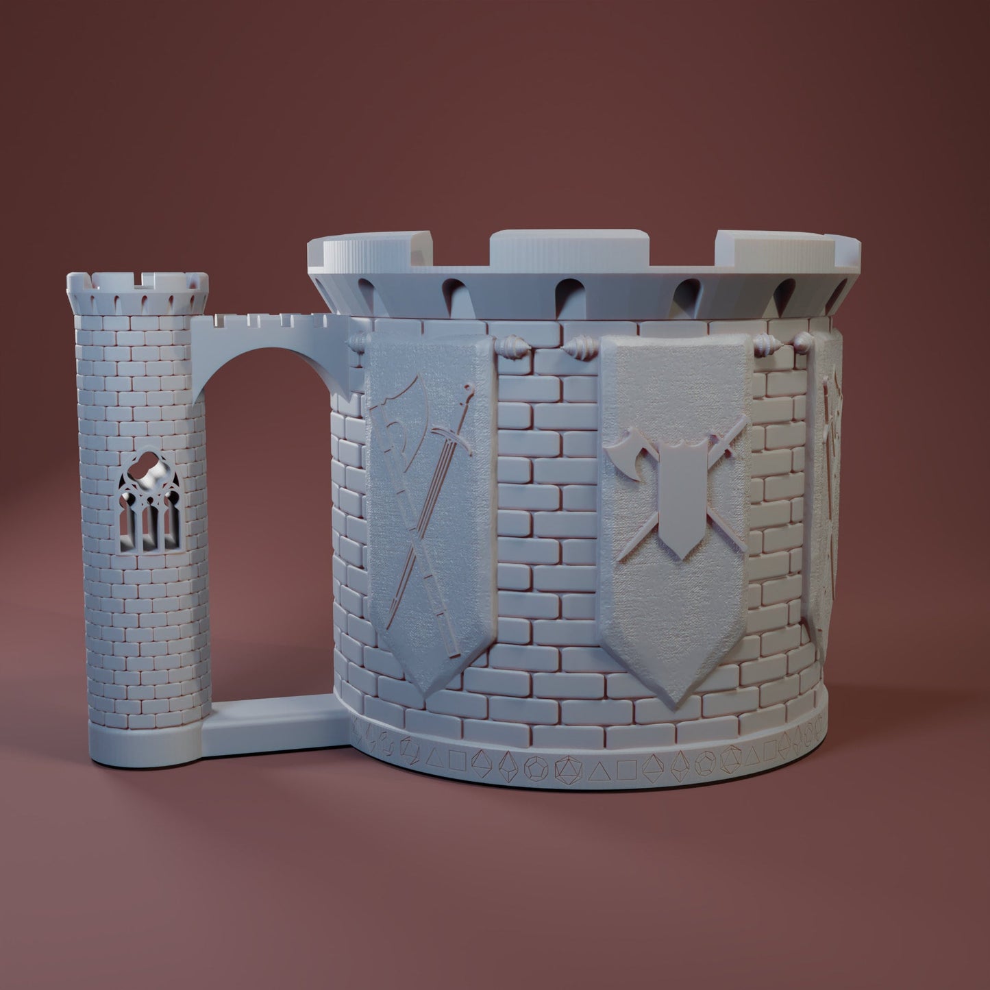 Fighter Dice Mug | Sip & Rollers | Dungeons and Dragons | TTRPG | Health Tracker | Dice Tower | Dungeon Master | Curations by Kira