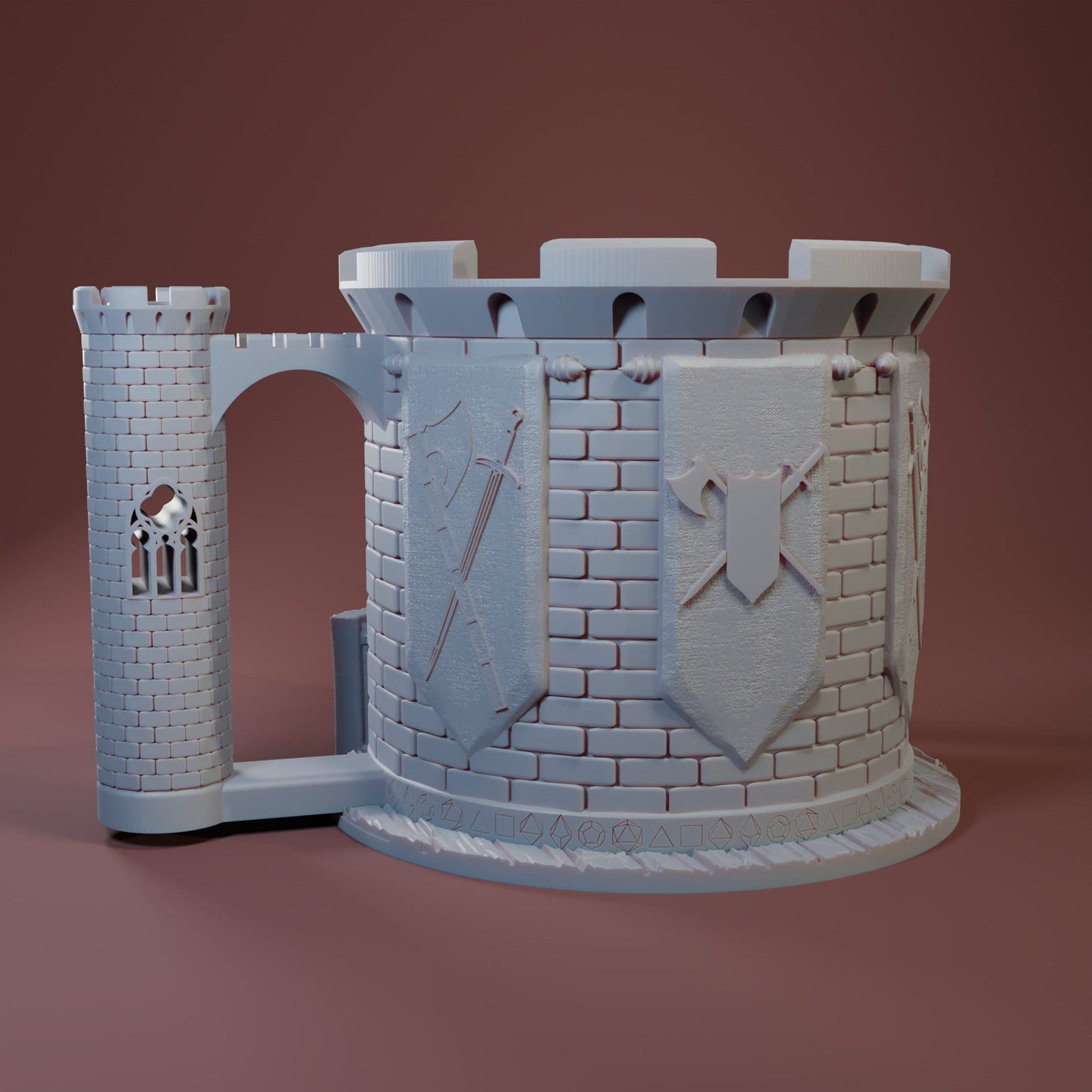 Fighter Dice Mug | Sip & Rollers | Dungeons and Dragons | TTRPG | Health Tracker | Dice Tower | Dungeon Master | Curations by Kira