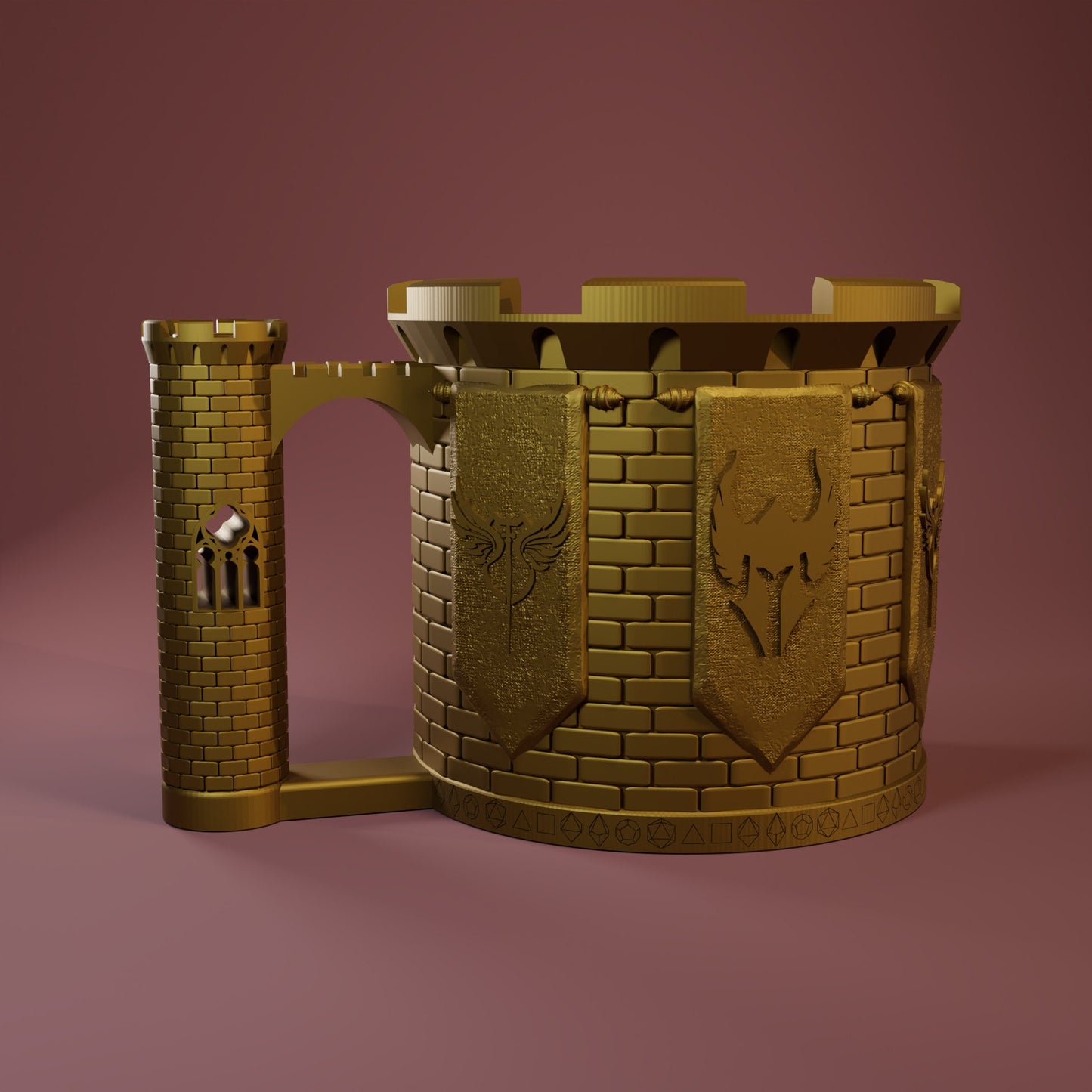 Paladin Dice Mug | Sip & Rollers | Dungeons and Dragons | TTRPG | Health Tracker | Dice Tower | Dungeon Master | Curations by Kira