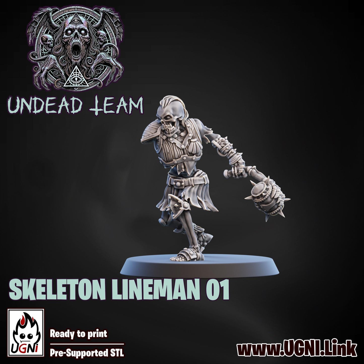 Undead Team Booster Pack | 8 Models | Fantasy Football | Ugni Miniatures