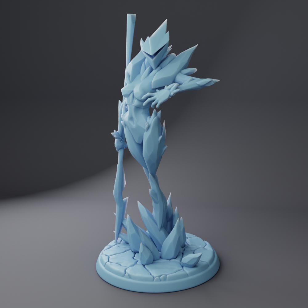 Khele | Ice Golem Maker | Ice Witch | Medium | 32mm | Twin Goddess Miniatures |