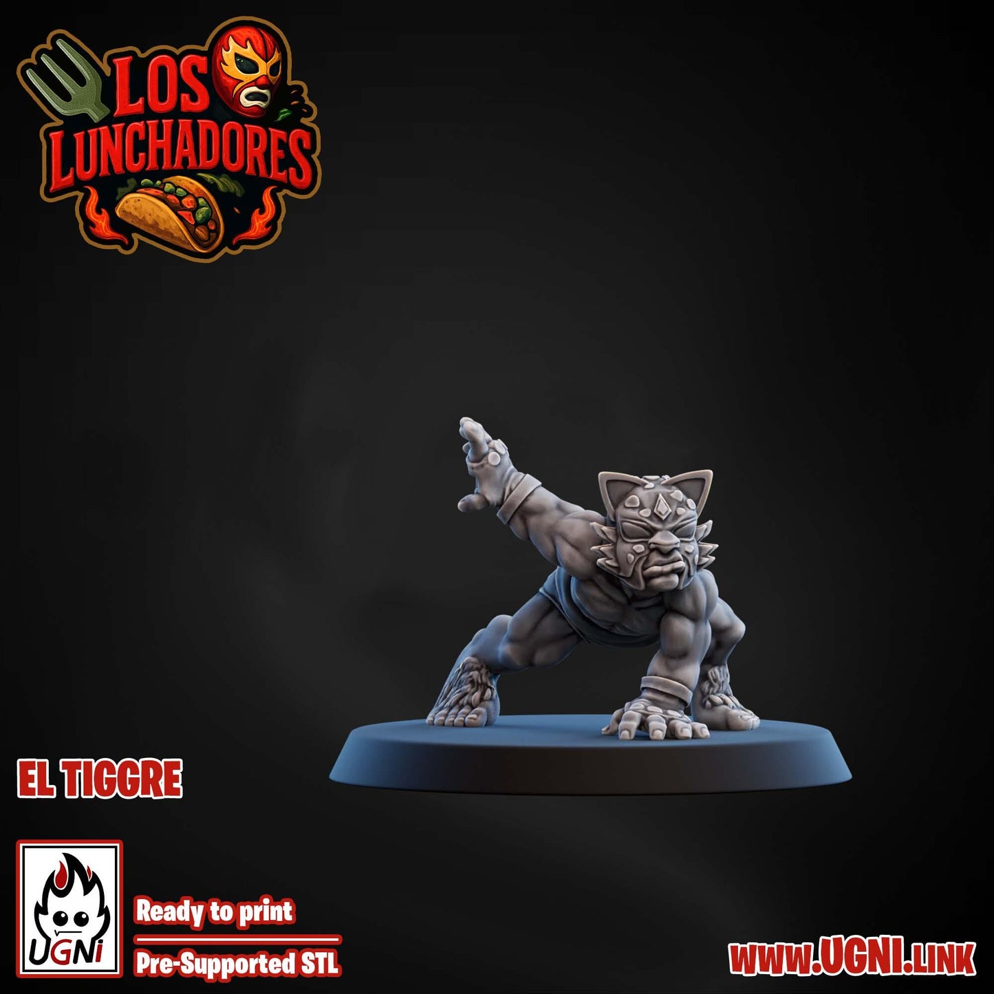 Los Lunchadores | Halfling Team | Stunty | Fantasy Football | Bases Included | 3D Printed Miniatures | 12K Quality | Ugni Miniatures