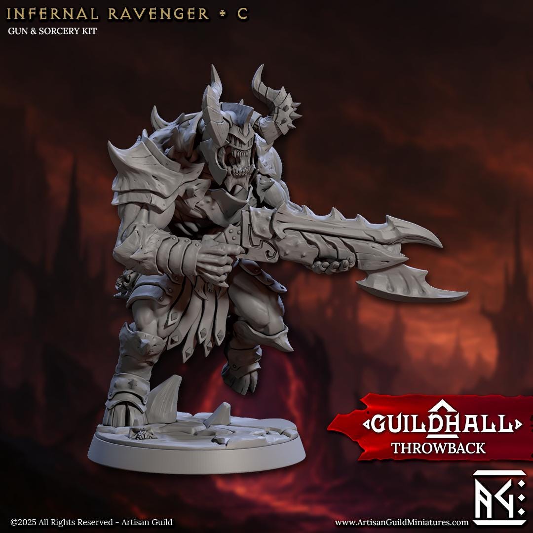 Infernal Ravagers | Demon Troops | Guns and Sorcery | Medium | 30mm Base | The Infernal Legion | Artisan Guild | Dungeons and Dragons