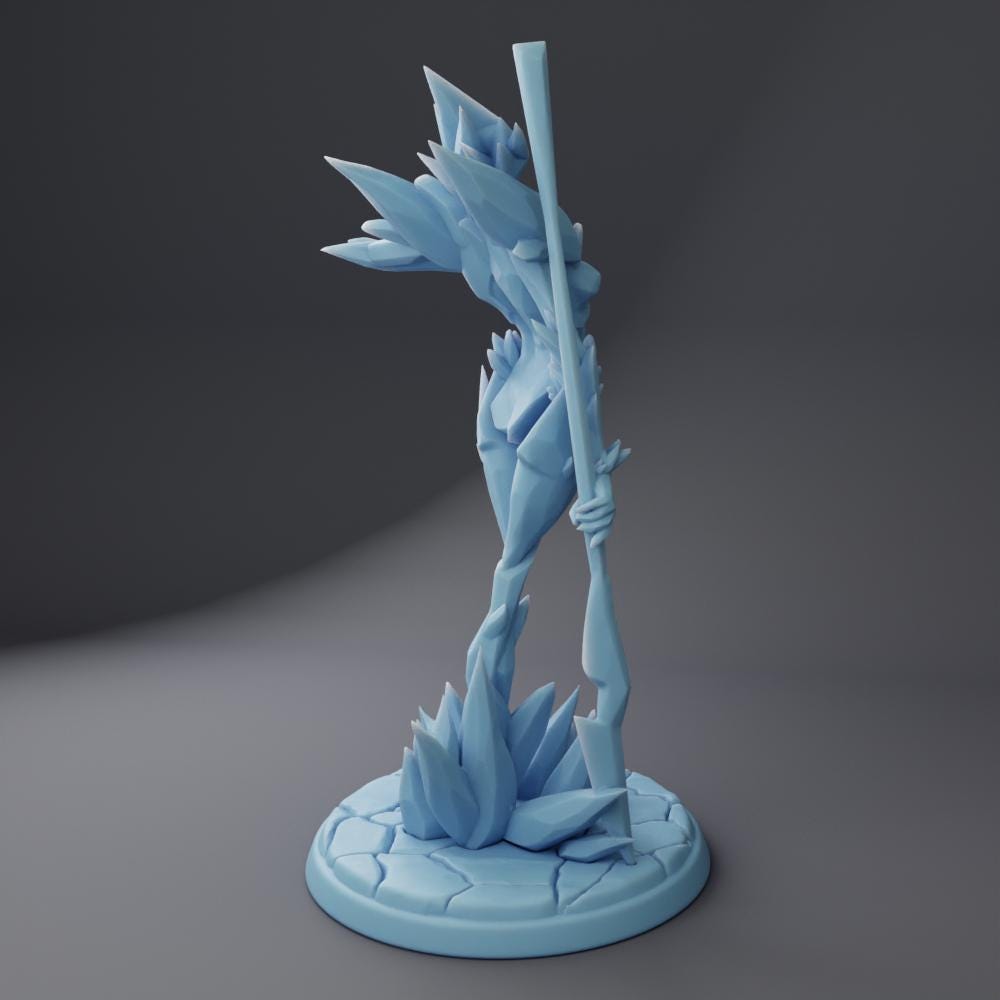 Khele | Ice Golem Maker | Ice Witch | Medium | 32mm | Twin Goddess Miniatures |