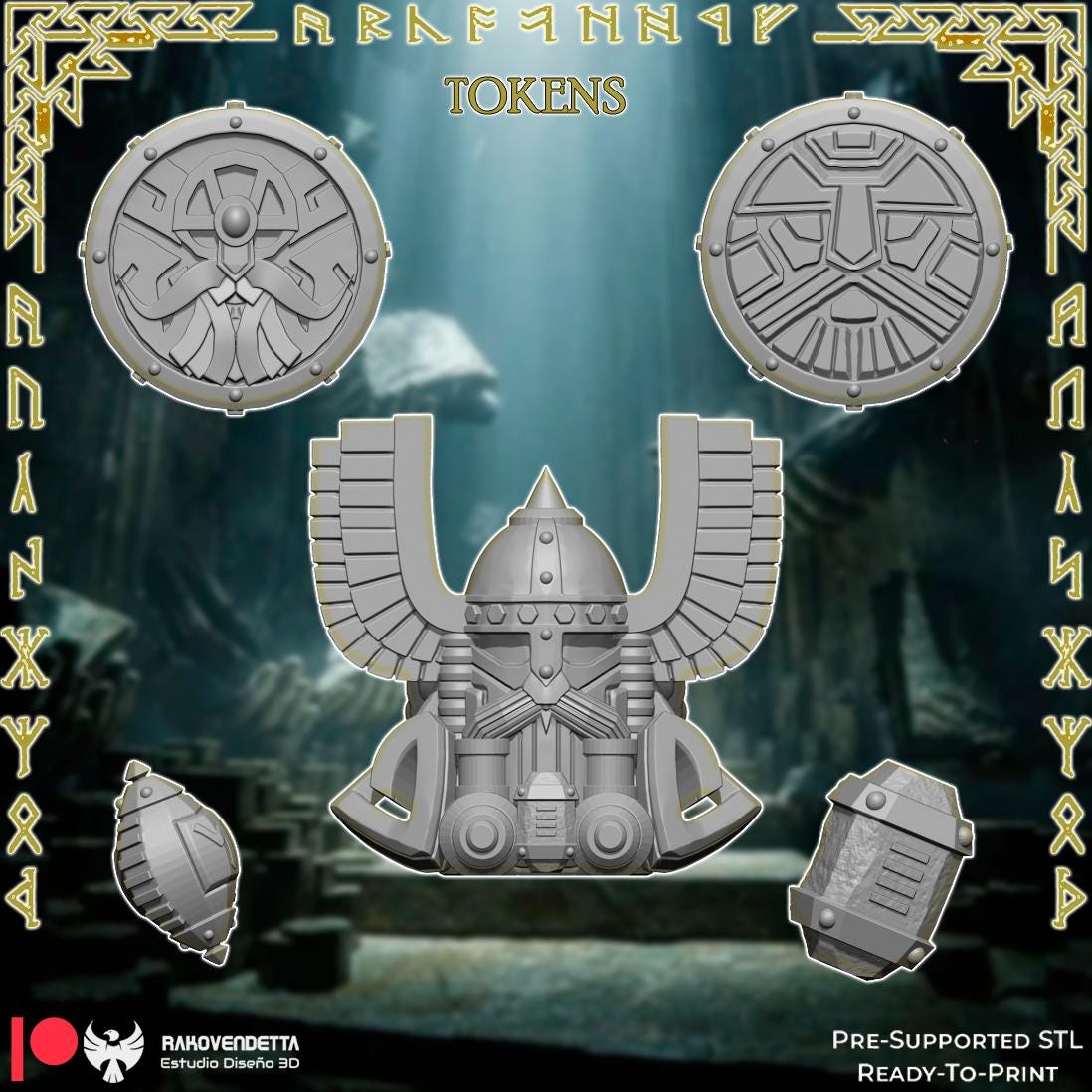 Little Beards | Female Dwarf Team | Fantasy Football | Txarli Factory | 3D Printed Miniature | 8K Quality Resin | Bases Included | TTRPG