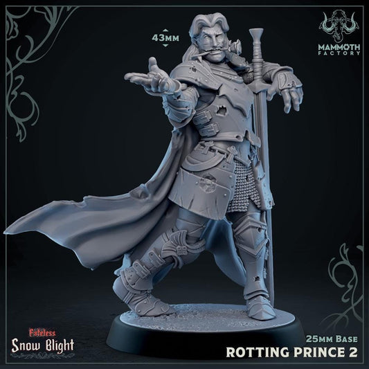 Rotting Princes | 3 Options | Medium | 25mm Base | Dungeons and Dragons | 8k Resin Quality | Fateless | Snow Blight | Mammoth Factory