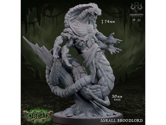 Ssrall Broodlord | Yuan-Ti Abomination | Large | 50mm Base | Dungeons and Dragons | 8k Resin Quality | Coils of Dread | Mammoth Factory